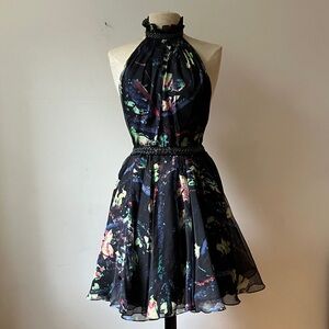 Jovani printed twirl skirt cocktail dress size 0